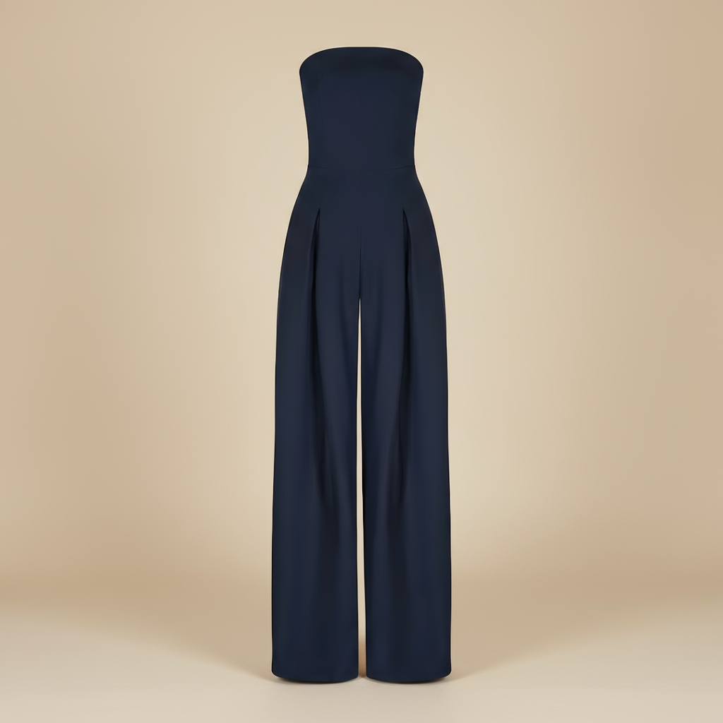 Women’s Casual Strapless Wide-Leg Jumpsuit | One-Piece