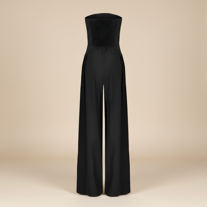 Women’s Casual Strapless Wide-Leg Jumpsuit | One-Piece