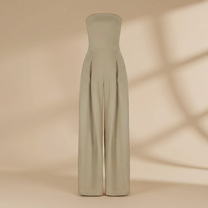Women’s Casual Strapless Wide-Leg Jumpsuit | One-Piece