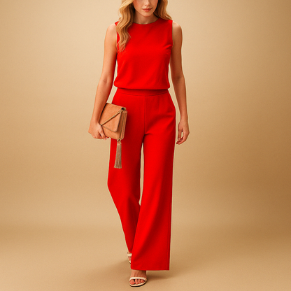 Women’s Sleeveless Wide Leg Jumpsuit | Smart Casual