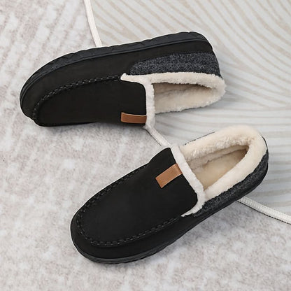Warm Men's Loafers Crafted from Synthetic Wool