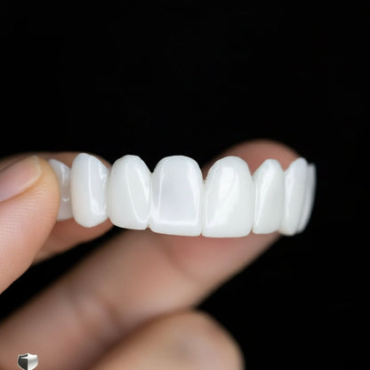 Dental Prosthesis with White Dental Lenses