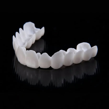 Dental Prosthesis with White Dental Lenses