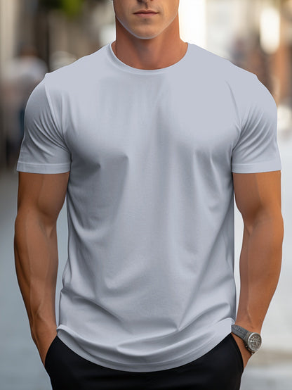 Men's Plain Crew Neck T-Shirt | Short Sleeve