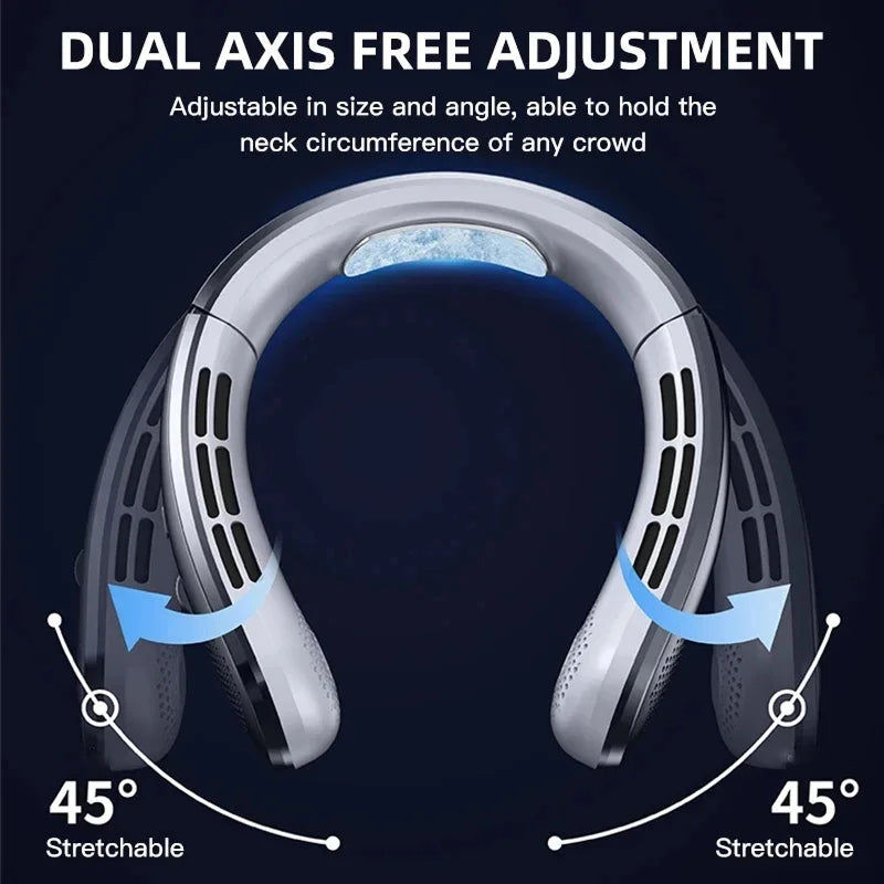 Bladeless Portable Neck Fan – 100 Speed Settings & 8000mAh Battery for Ultimate Cooling