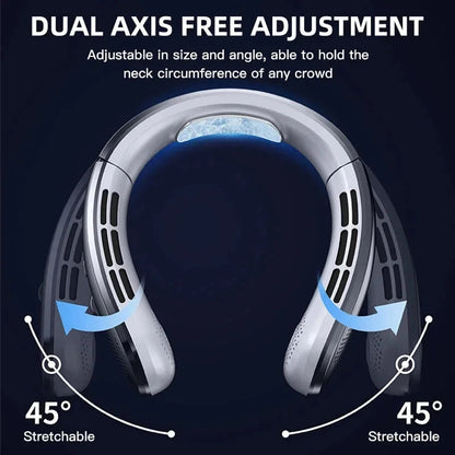 Bladeless Portable Neck Fan – 100 Speed Settings & 8000mAh Battery for Ultimate Cooling