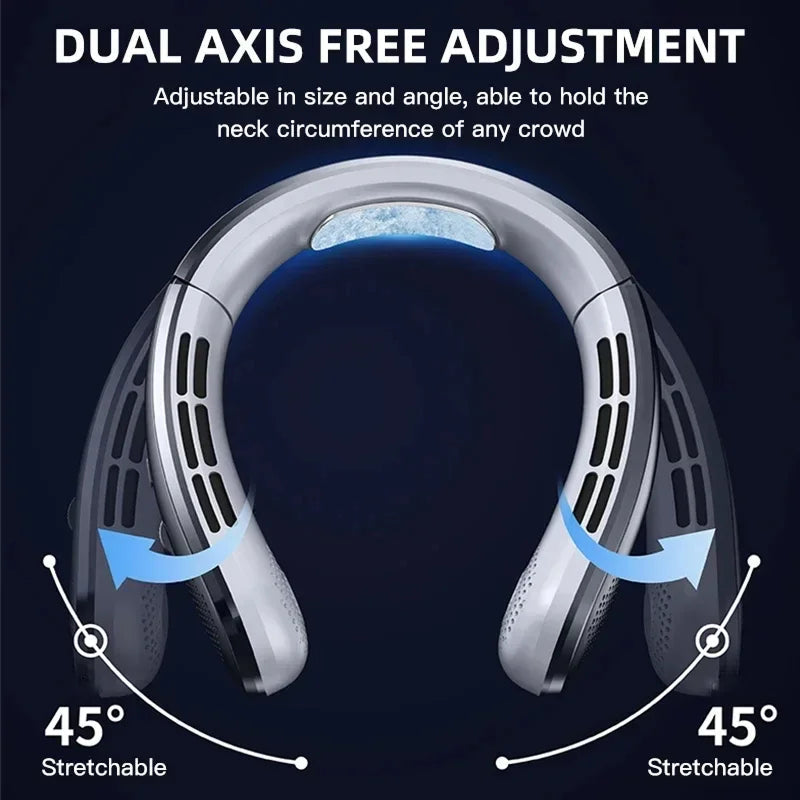 Bladeless Portable Neck Fan – 100 Speed Settings & 8000mAh Battery for Ultimate Cooling