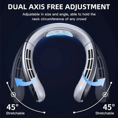 Bladeless Portable Neck Fan – 100 Speed Settings & 8000mAh Battery for Ultimate Cooling