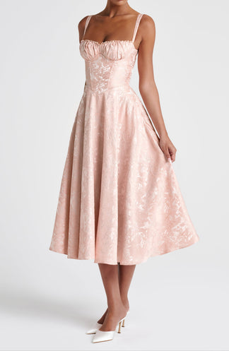 Amity Midi Dress - Soft Peach