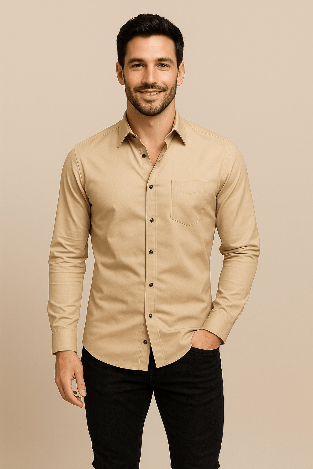 Men's Breathable Stretch Shirt | Long-Sleeve