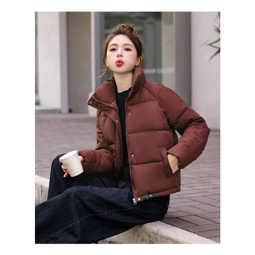 Puffer Jacket with High Collar for Women - Pina