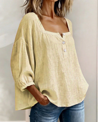 Women's Casual Square Neck Blouse | Relaxed Fit