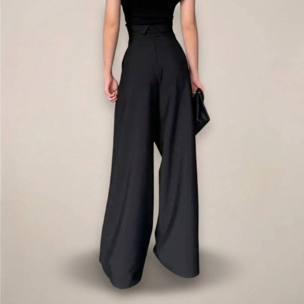 Women’s High-Waisted Black Trouser | Wide Leg