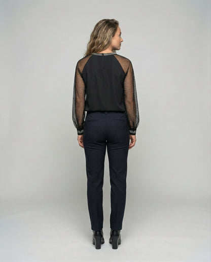 Women's Black Formal Blouse | Long Sleeve