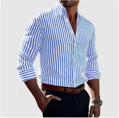 Men's Striped Long Sleeve Shirt | Casual