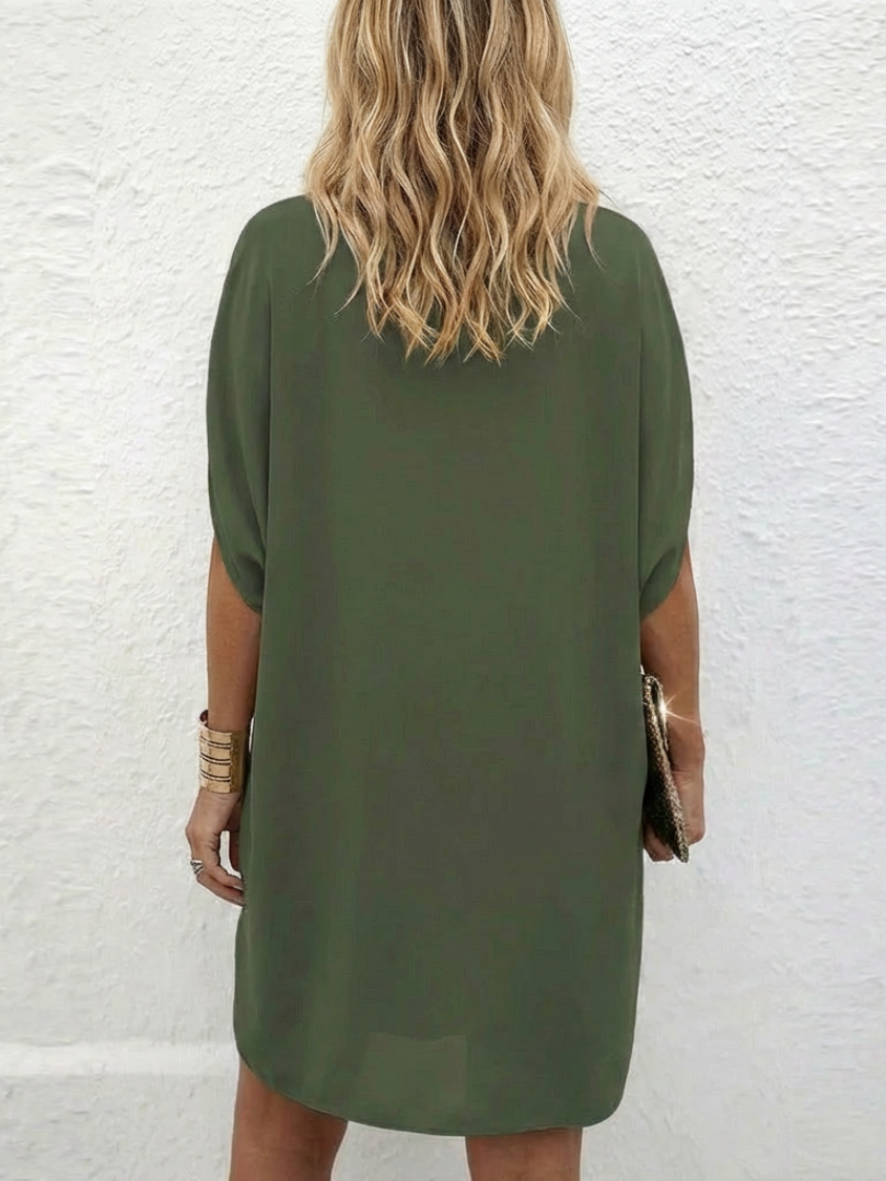 Women's V-Neck Party Shift Dress | Mini