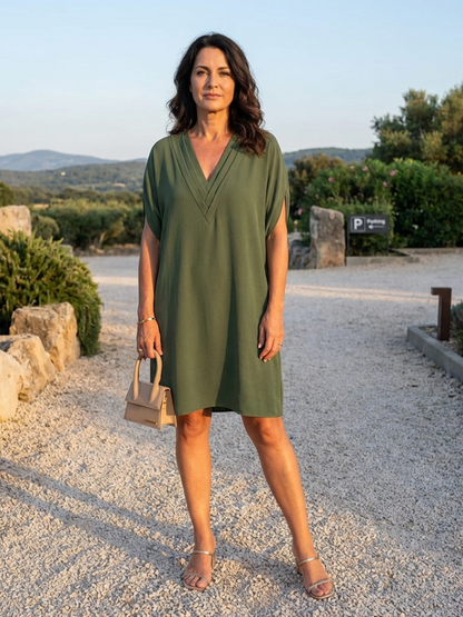 Women's V-Neck Party Shift Dress | Mini