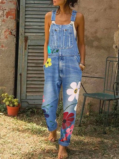 Women's Floral Pattern Jumpsuit | Casual