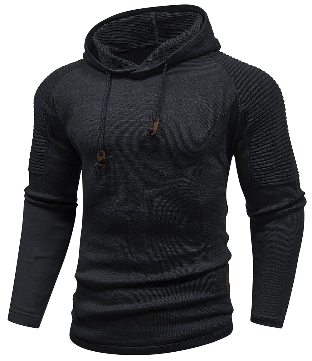 Men's Pleated Hoodie | Raglan