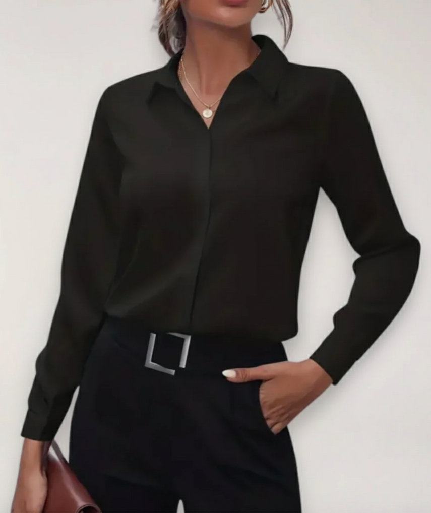 Women’s Formal Button-Down Blouse | Long Sleeve