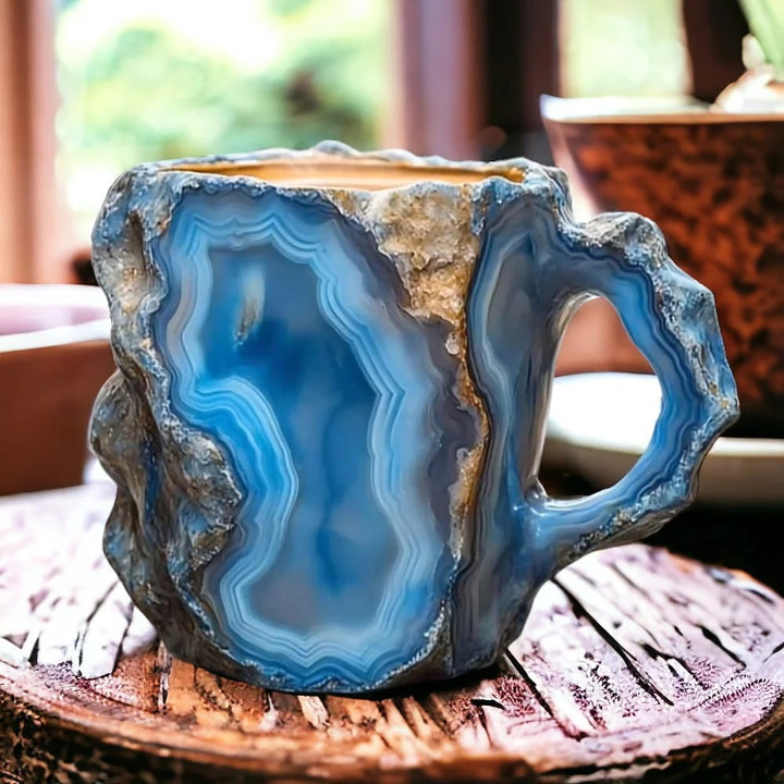 Handcrafted Mineral Crystal Coffee Mugs | Insulating & Microwave Safe | 350–450 ml