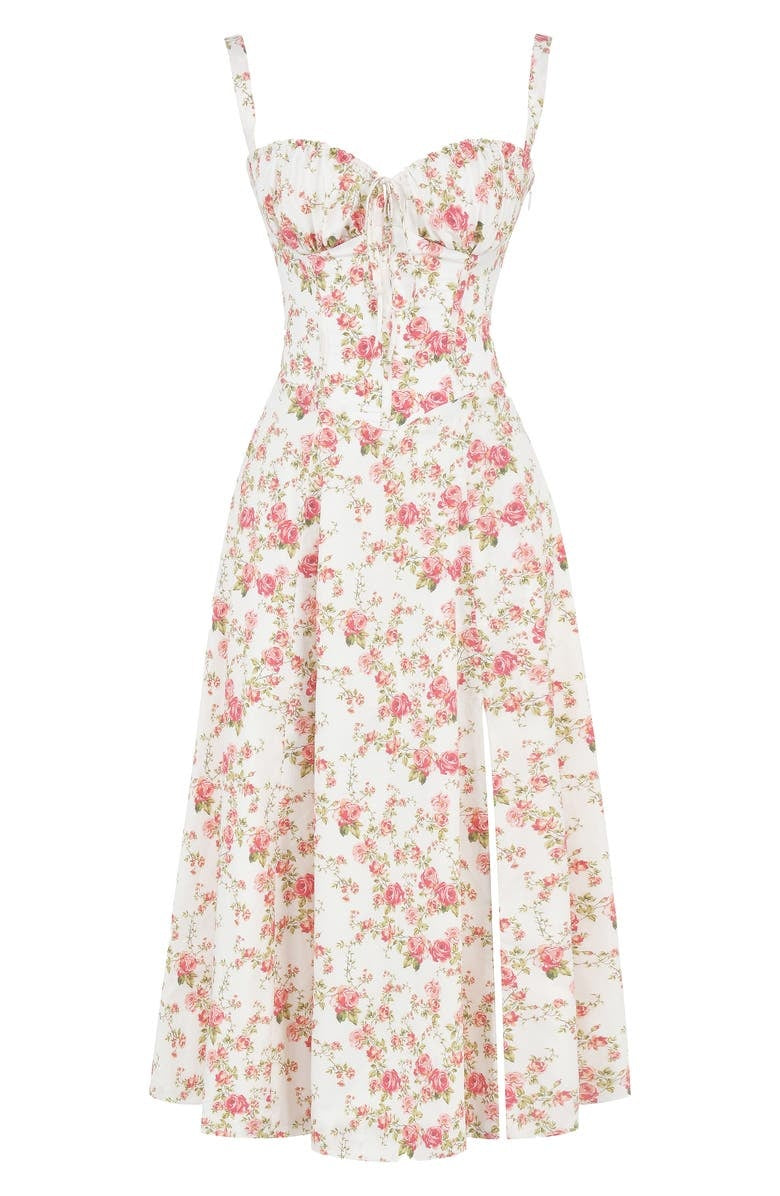 Women's Floral Print Sleeveless Summer Dress | Midi