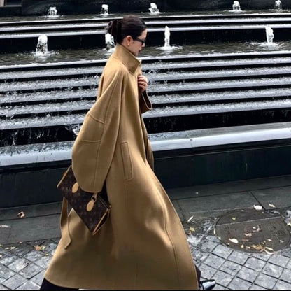 Lange oversized trenchcoat voor dames - Delfina