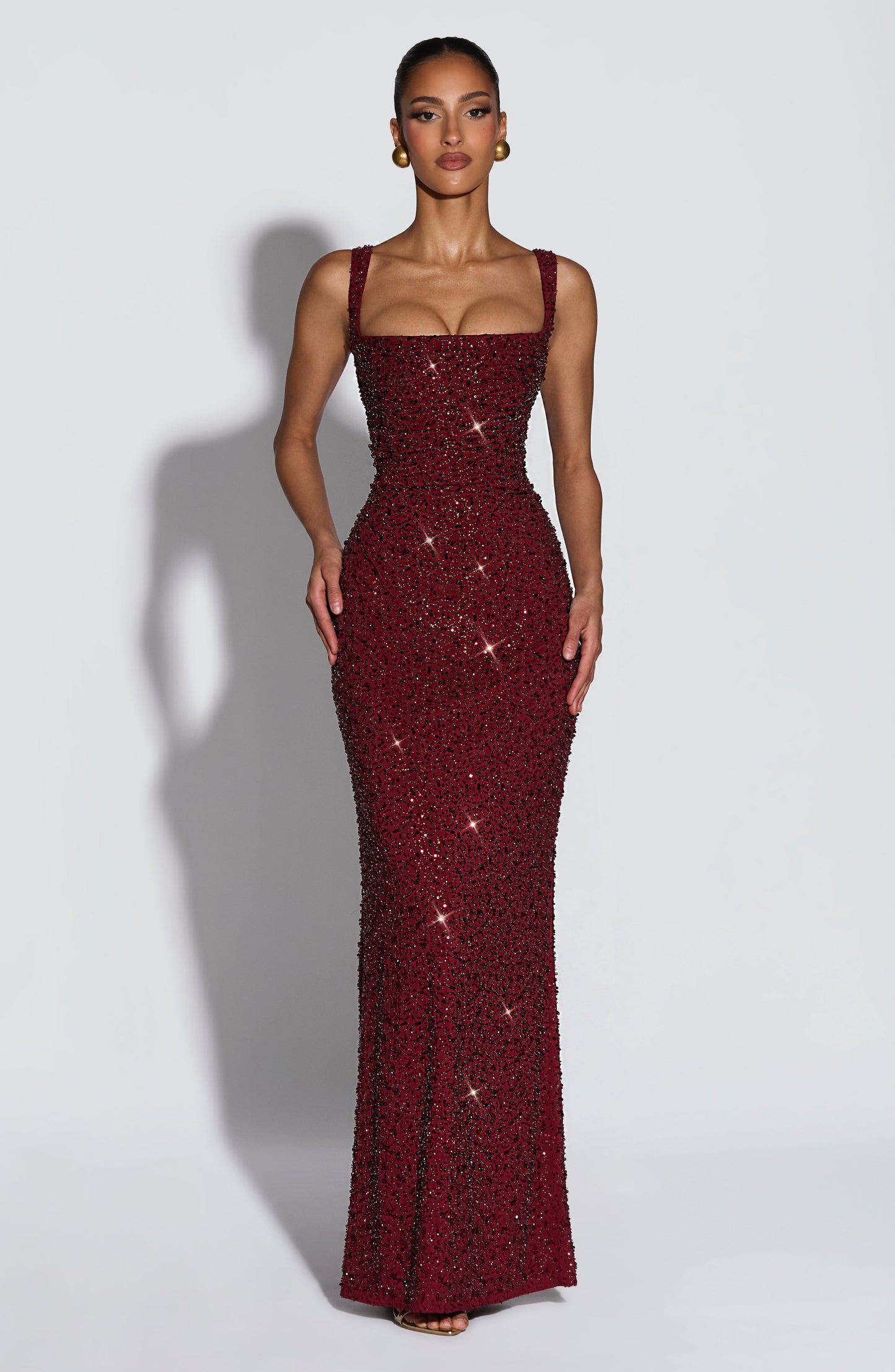 Women's Evening Maxi Prom Dress | Square Neck