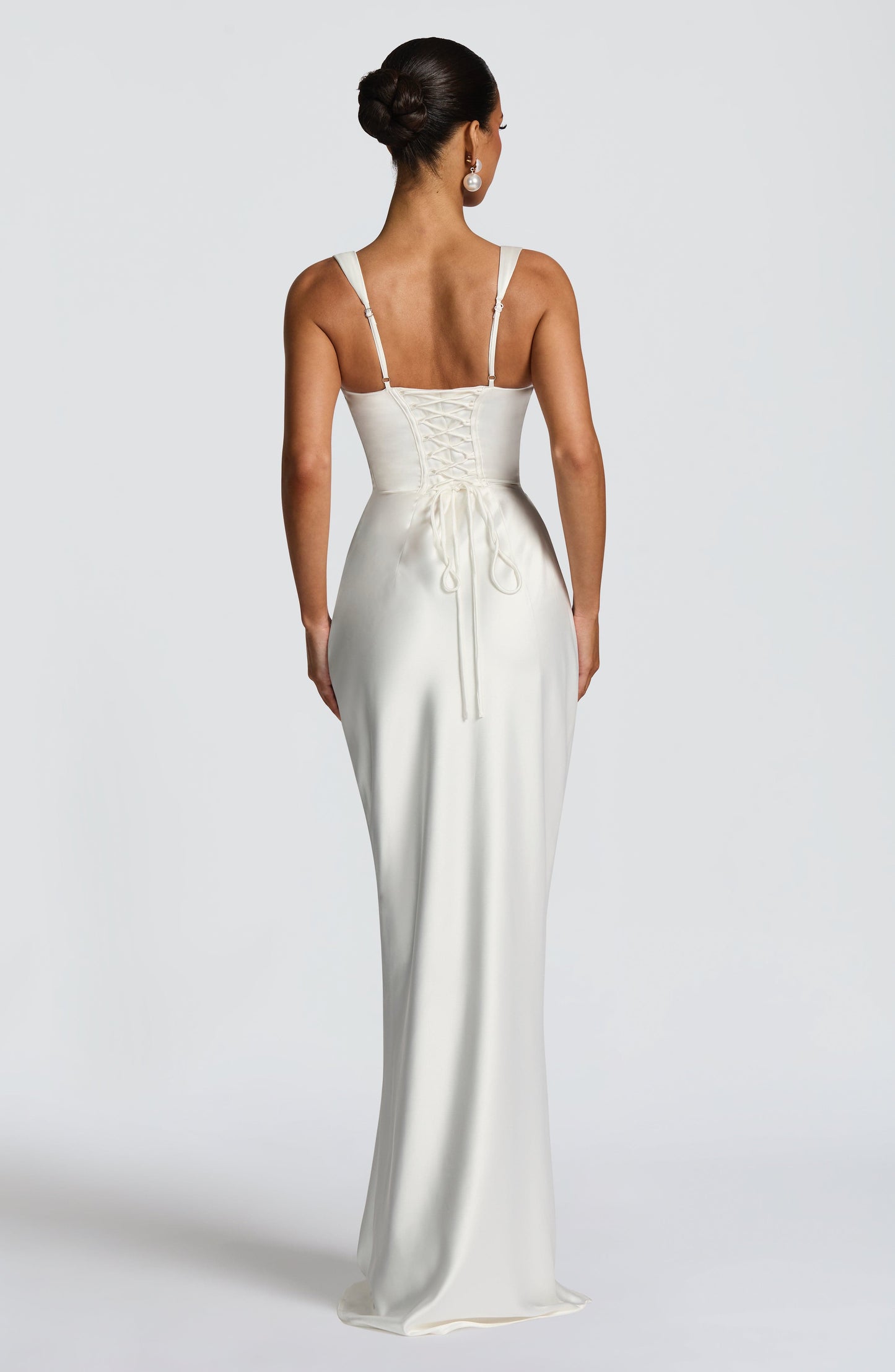 Women's Maxi White Wedding Guest Dress | Square Neckline