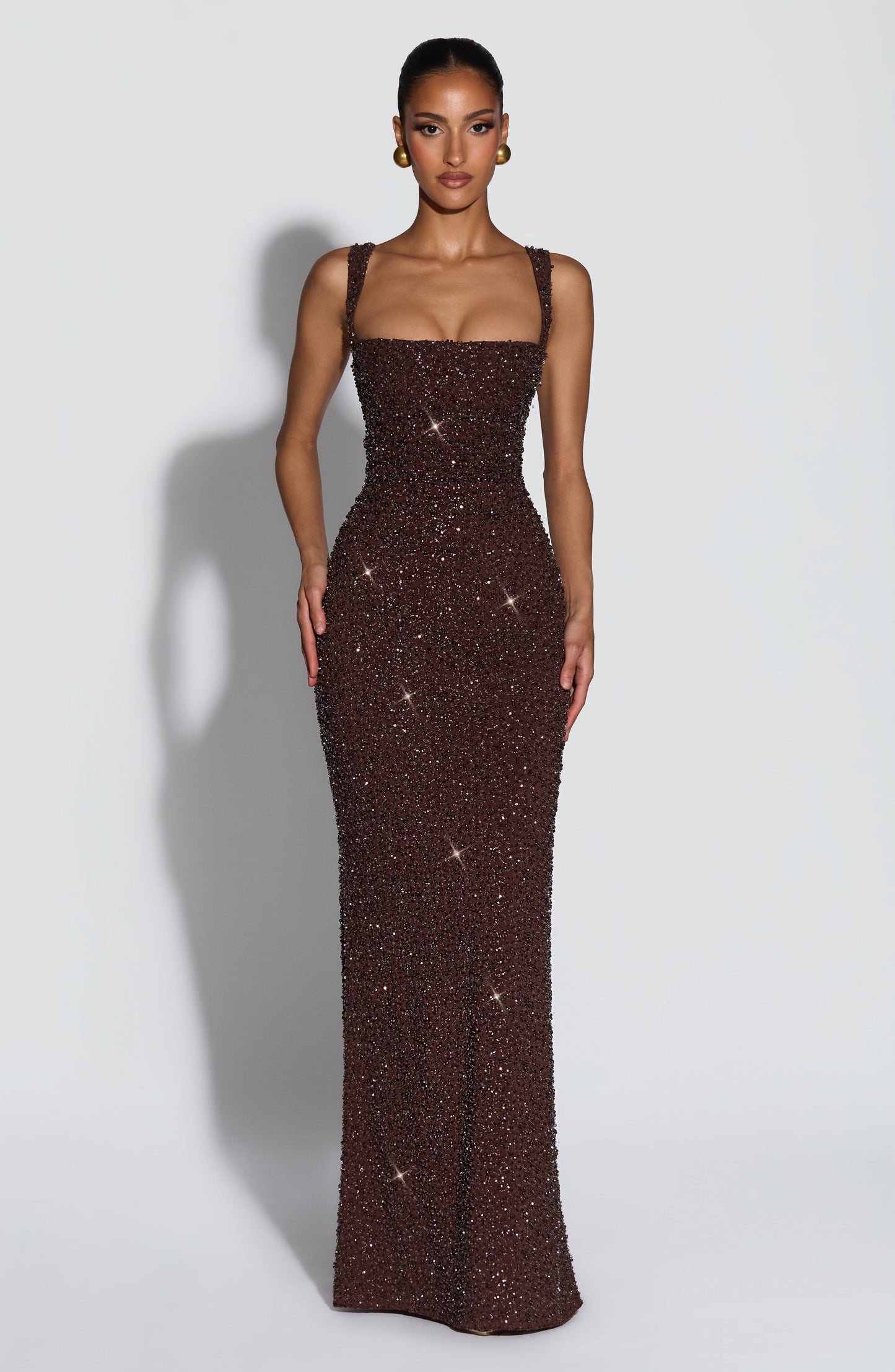 Women's Corset Maxi Prom Dress | Square Neckline