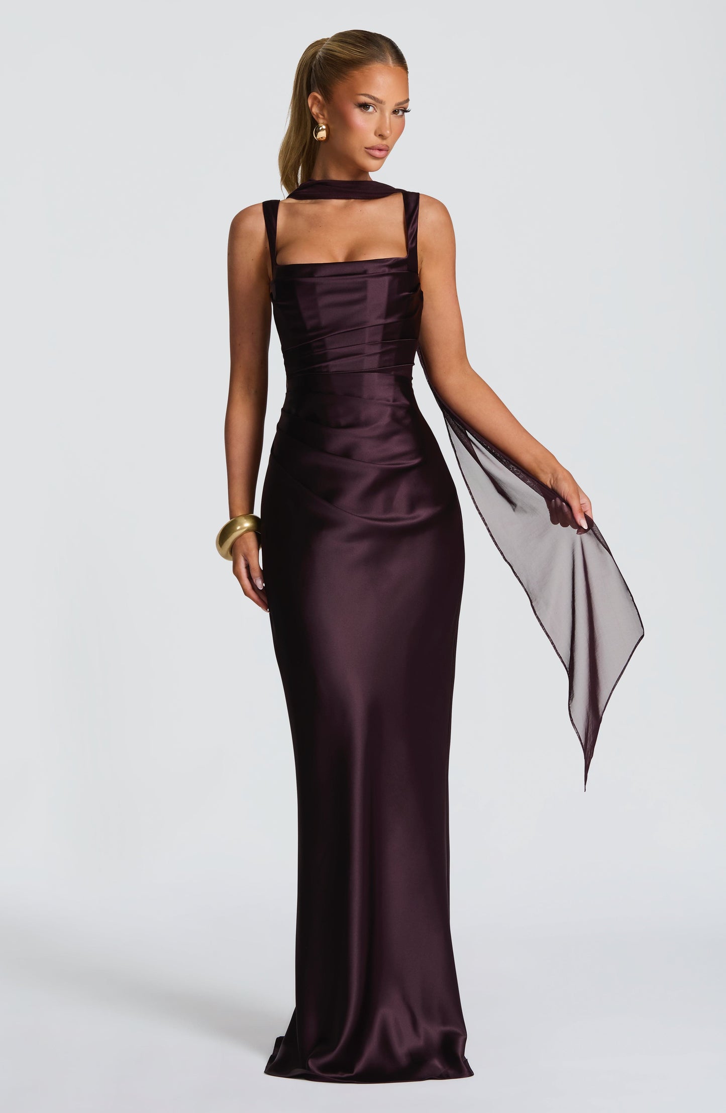 Women's Evening Maxi Dress | Square Neck