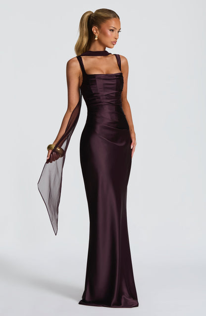 Women's Evening Maxi Dress | Square Neck
