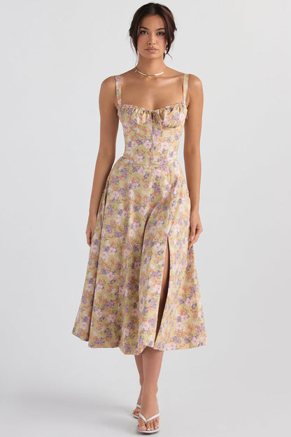Women's Floral Print Sleeveless Summer Dress | Midi