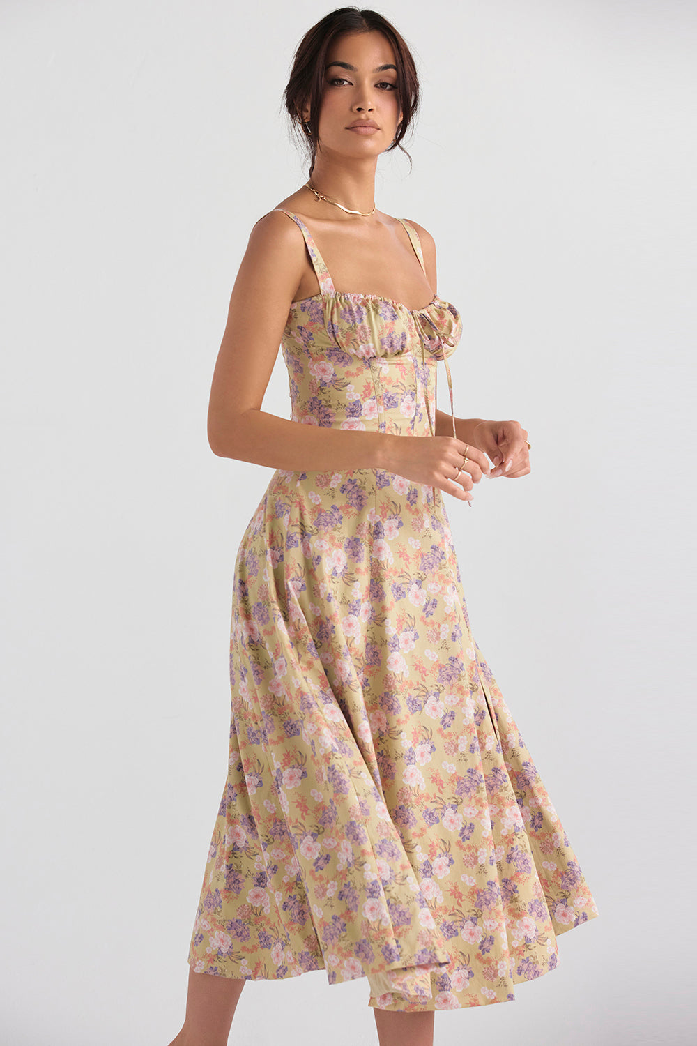 Women's Floral Print Sleeveless Summer Dress | Midi