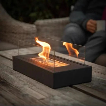 Portable Bioethanol Table Fireplace for a Stylish Flame Ambiance