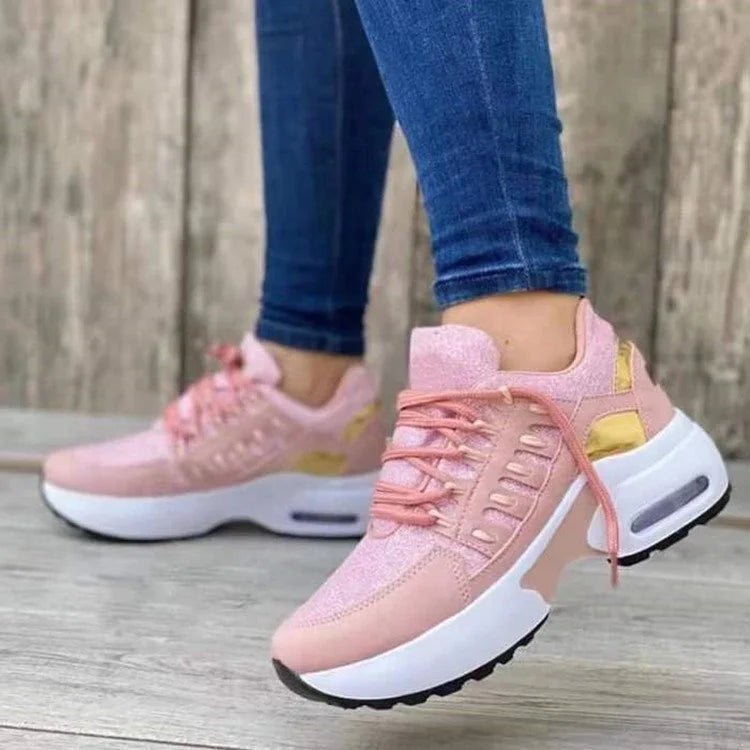 Women's Platform Running Sneakers | Lace Closure