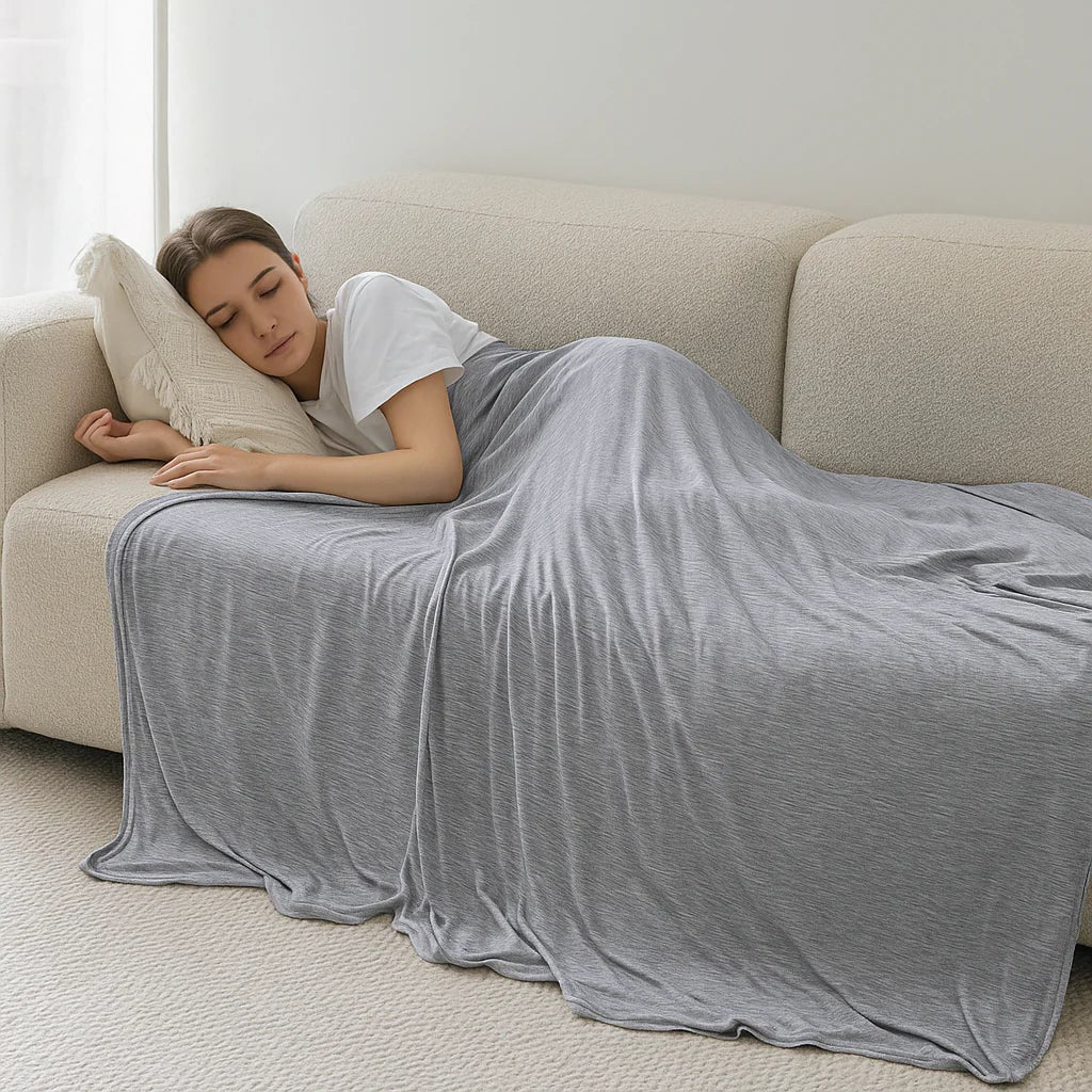 Lightweight Breathable Cooling Blanket for Summer Sleep