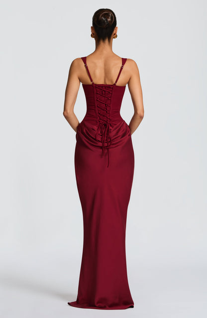 Women's Formal Evening Maxi Dress | with Square Neckline