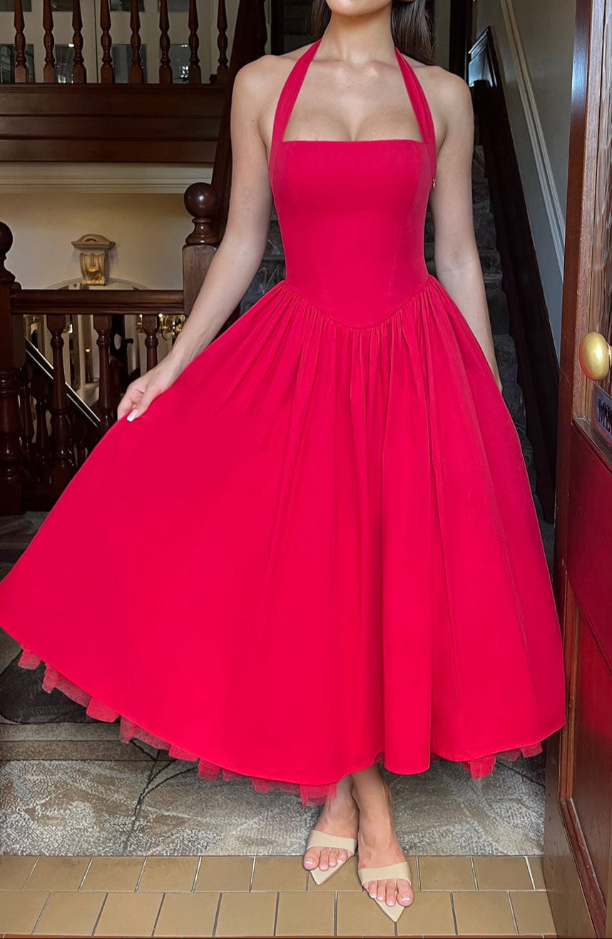 cressida red dress Cressida Midi Dress