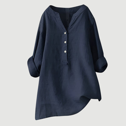 Women's Loose Fit Tunic Blouse | V-Neck
