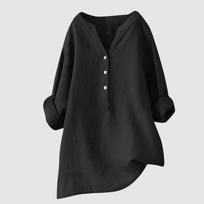 Women's Loose Fit Tunic Blouse | V-Neck
