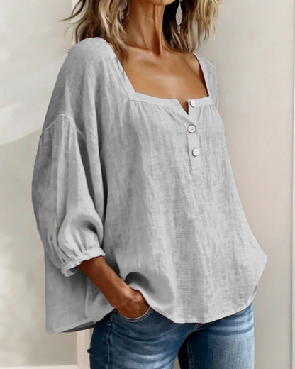 Women's Casual Square Neck Blouse | Relaxed Fit