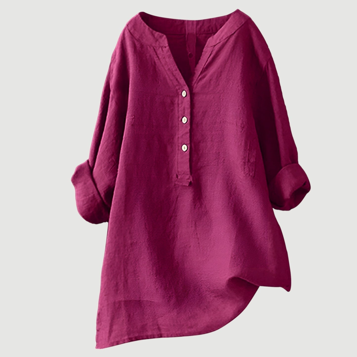 Women's Loose Fit Tunic Blouse | V-Neck