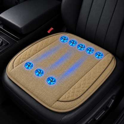 Cooling Car Seat Cushion with 10 Fans, USB 12V/24V Ventilated Seat Pad