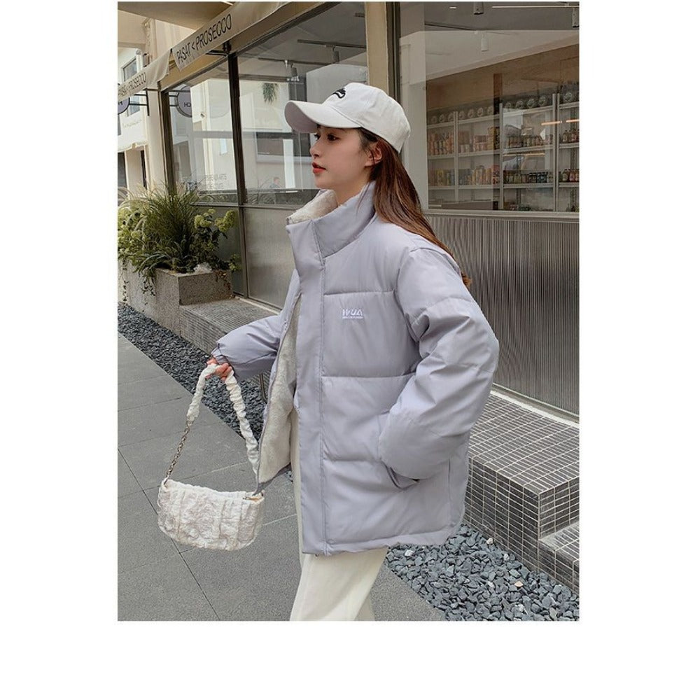 Omkeerbare gewatteerde jas met twee kanten voor dames - Milena