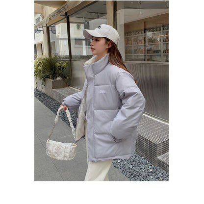 Omkeerbare gewatteerde jas met twee kanten voor dames - Milena