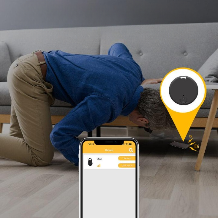 Compact GPS Tracker & Key Locator – Bluetooth Tracking via App for Keys, Luggage, and Bags