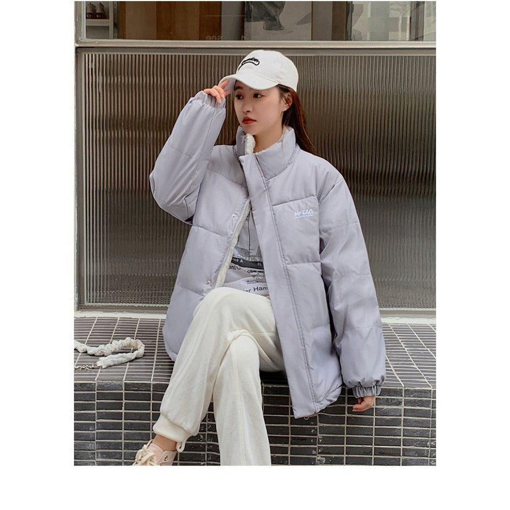 Omkeerbare gewatteerde jas met twee kanten voor dames - Milena