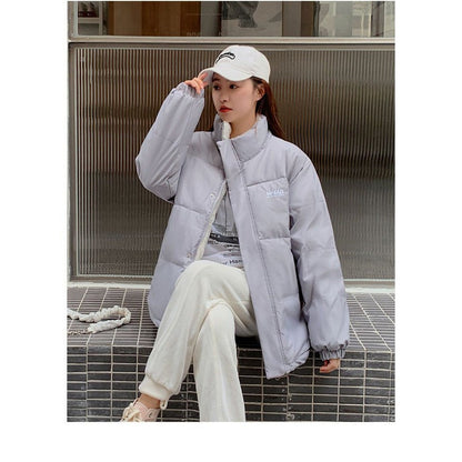 Omkeerbare gewatteerde jas met twee kanten voor dames - Milena