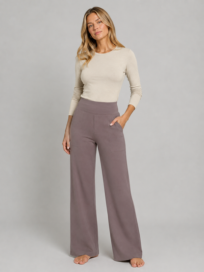 Women's High Waisted Wide Leg Yoga Pants | with Pockets